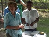 Yeardley Smith with microfinance client