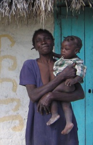 Haitian woman with child