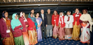 The women on Grameen Bank's Board of Directors, who represent the Bank's 8.3 million borrower-owners and are shown here with Prof. Yunus at the Nobel Peace Prize ceremony, are in danger of losing their ability to choose the Bank's Managing Director.